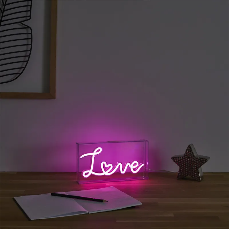 Lampa Stołowa LED MEBLIVA Love Akrylowa, Nowoczesna - Biała