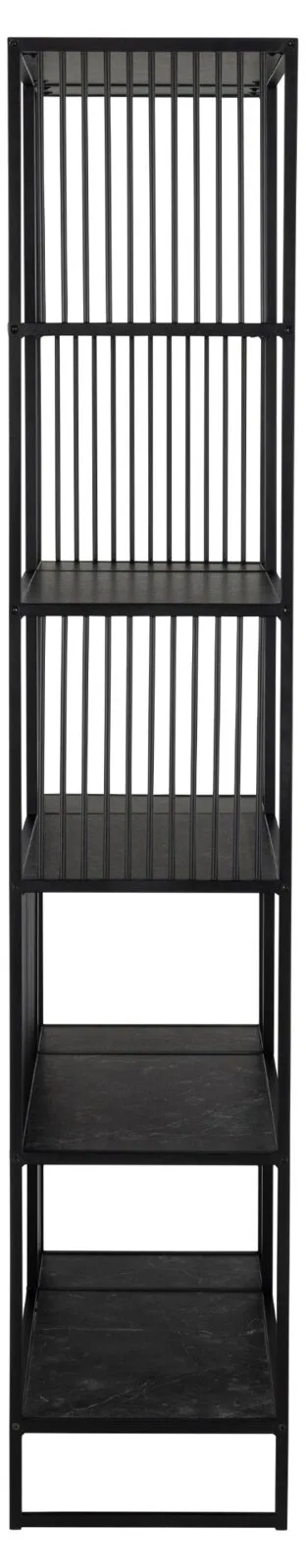 Regał MEBLIVA Strington Metalowy 185 cm, 5 Półek - Czarny