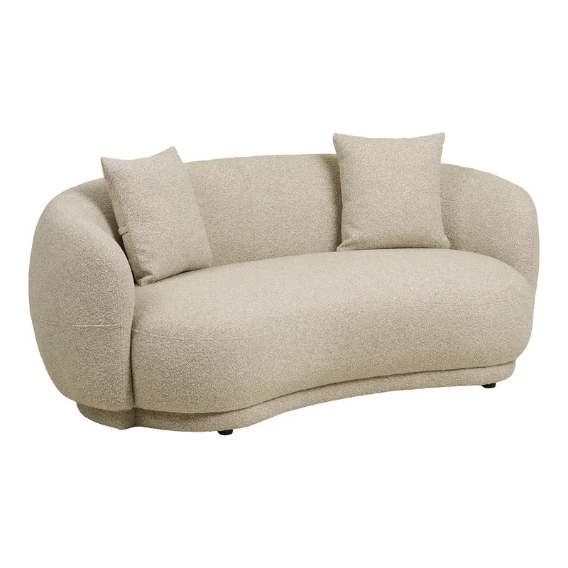 Sofa MEBLIVA Hawkes 2,5-OSOBOWA, Aksamit Nowoczesny - Piaskowa