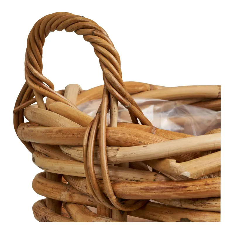 Kosze Do Przechowywania MEBLIVA Burton, Rattan, Zestaw 3 szt. - Naturalny