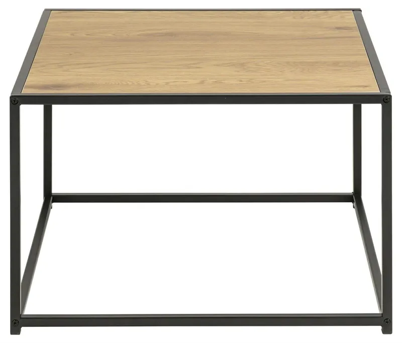 Stolik Kawowy MEBLIVA Seaford 60x60, Płyta Melaminowa - Czarny