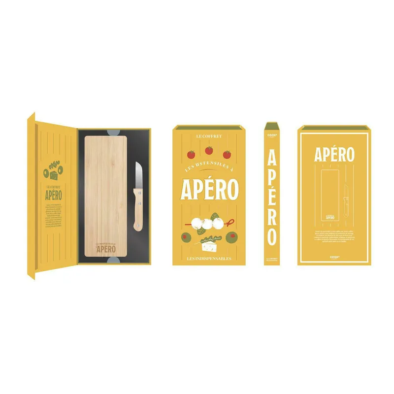 Zestaw Do Przystawek MEBLIVA Le Coffret, Stal Nierdzewna - Żółty