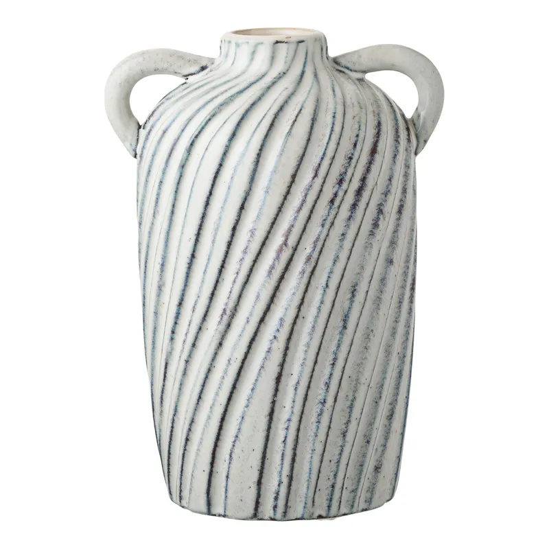 Wazon MEBLIVA Foma Ceramiczny, Wysoko 22 cm - Niebieski