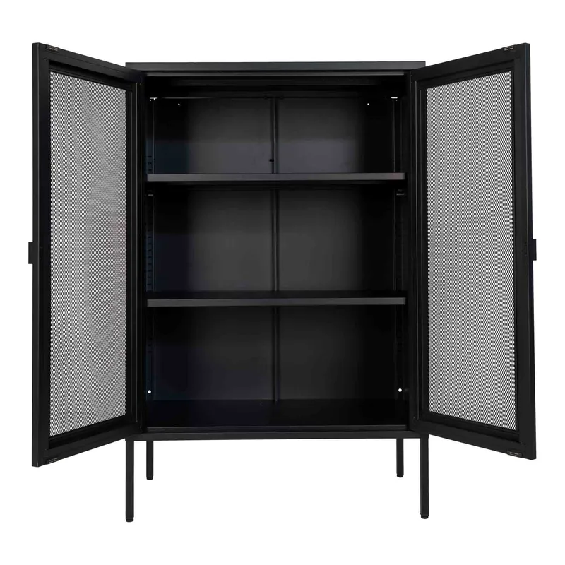 Gablota Melbourne MEBLIVA Metal Minimalistyczny - Czarna