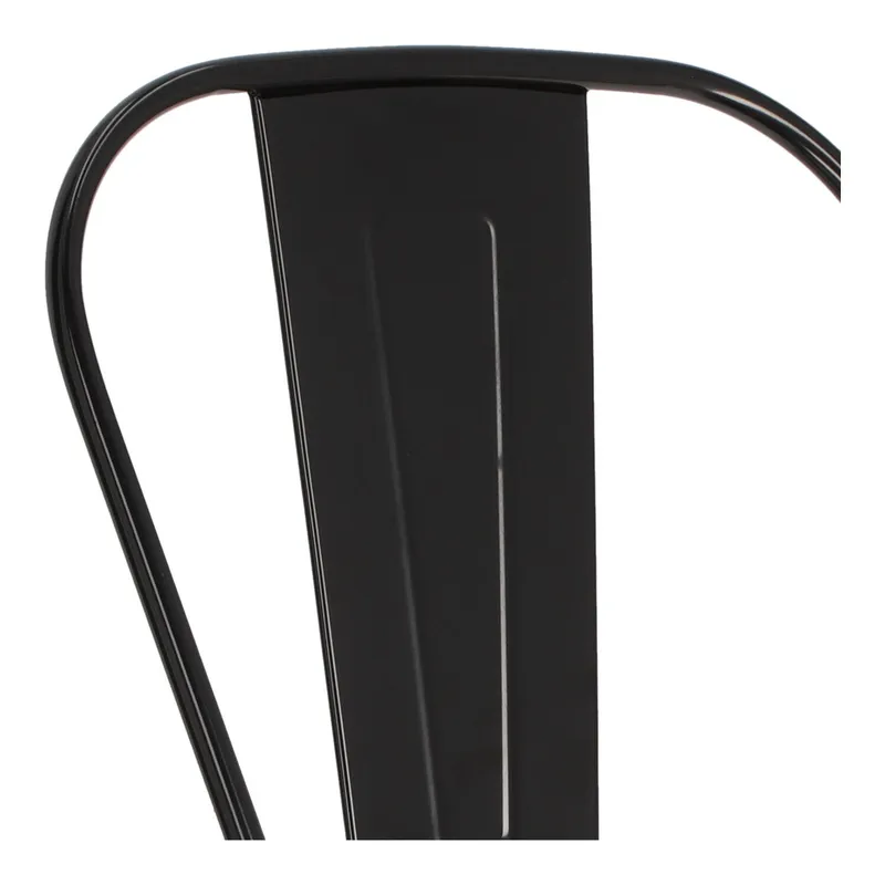 Hoker Barowy MEBLIVA Paris Back 75cm, Metal, Industrialny - Czarny