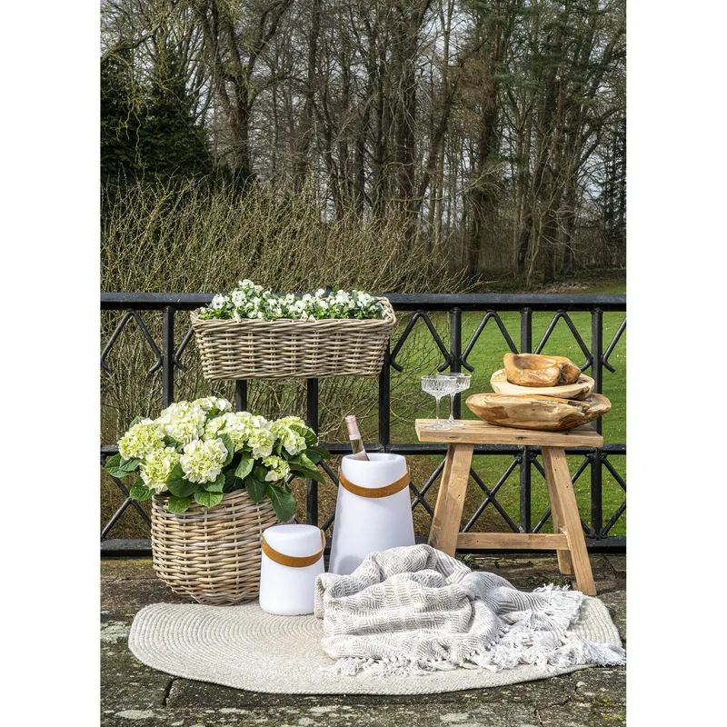Zestaw 2 Koszy Pulo MEBLIVA Rattan Naturalny - Rustykalny Styl