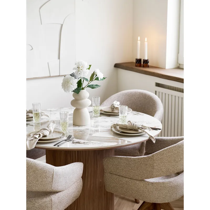 Zestaw 4 Talerzy Obiadowych MEBLIVA Viola Ceramiczne - Beżowe