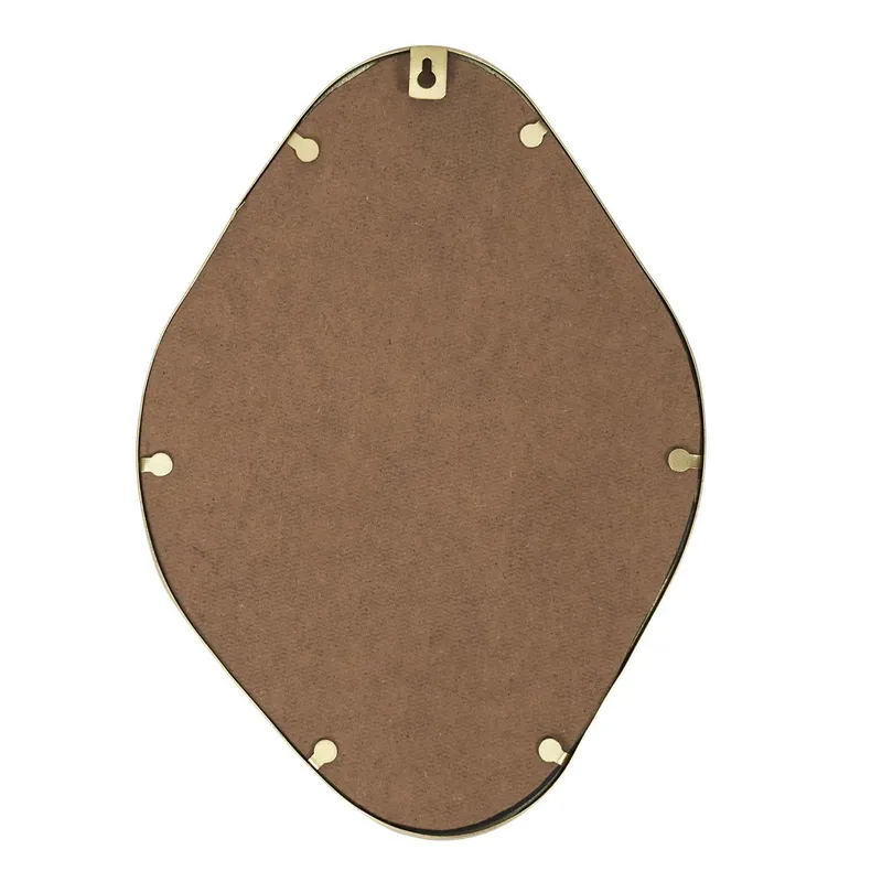 Lustro Arcilla MEBLIVA Geometryczne Na Ścianę Metal 34x25 cm - Złoty