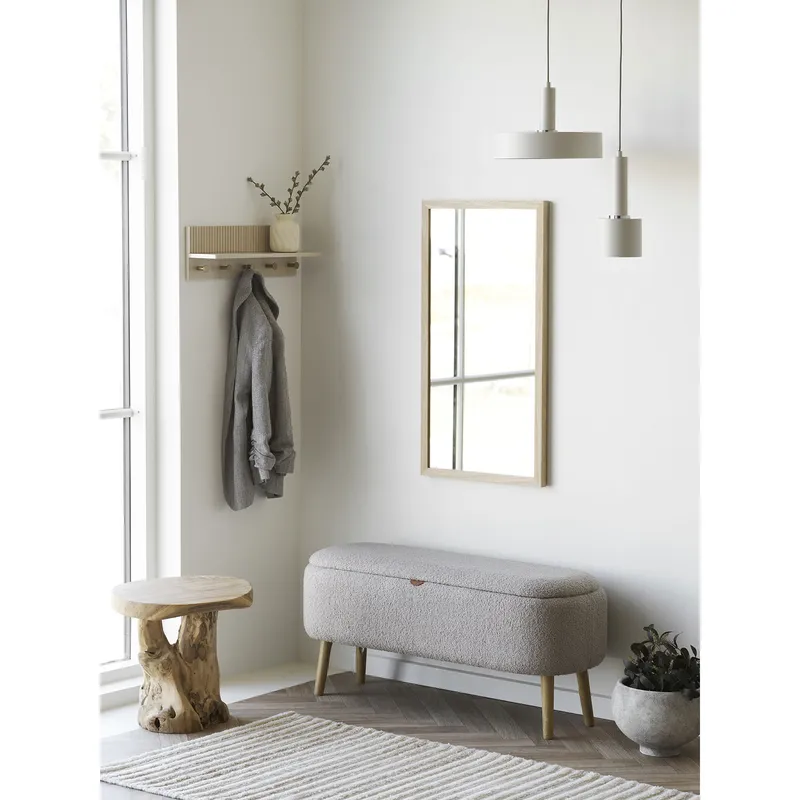 Stolik Kawowy MEBLIVA Palena Drewno Tekowe 40 cm - Naturalny