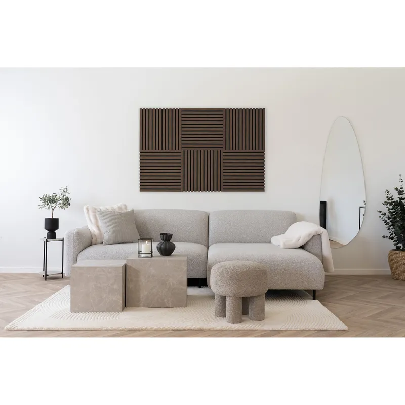 Panel Acoustic MEBLIVA 52x52cm - MDF 3D Do Salonu - Orzech