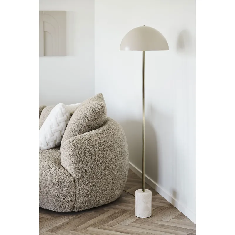 Lampa Podłogowa MEBLIVA Sheffield Marmur, Glamour - Beżowy