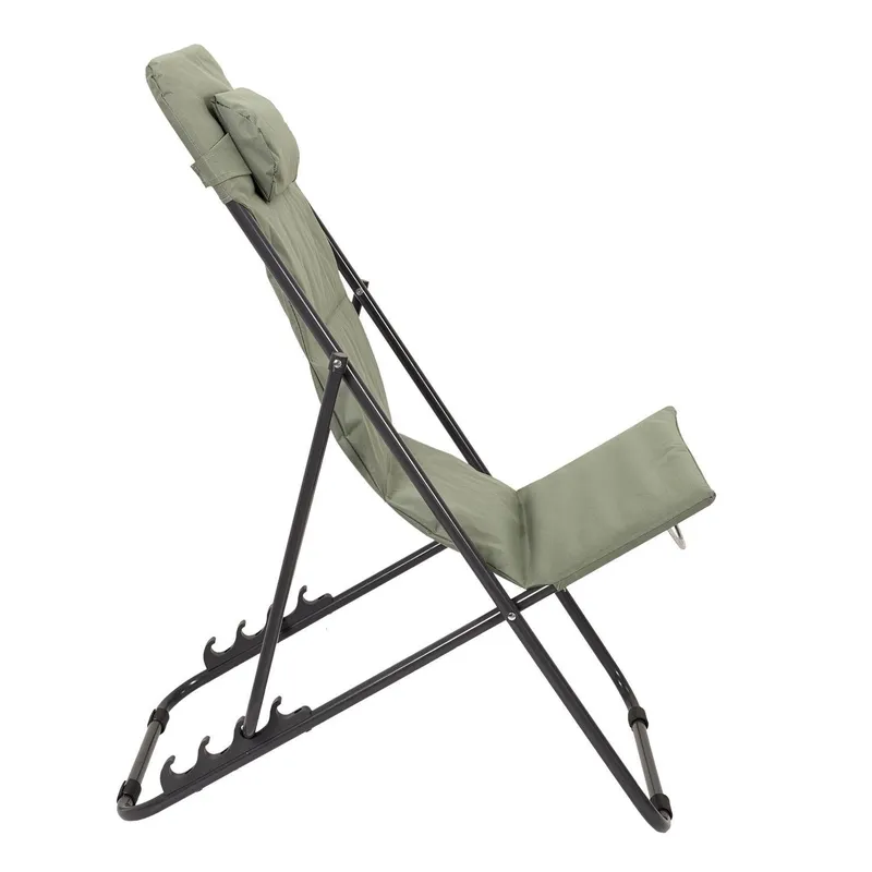 Leżak GARDIVA Grue Metal Nowoczesny - Khaki