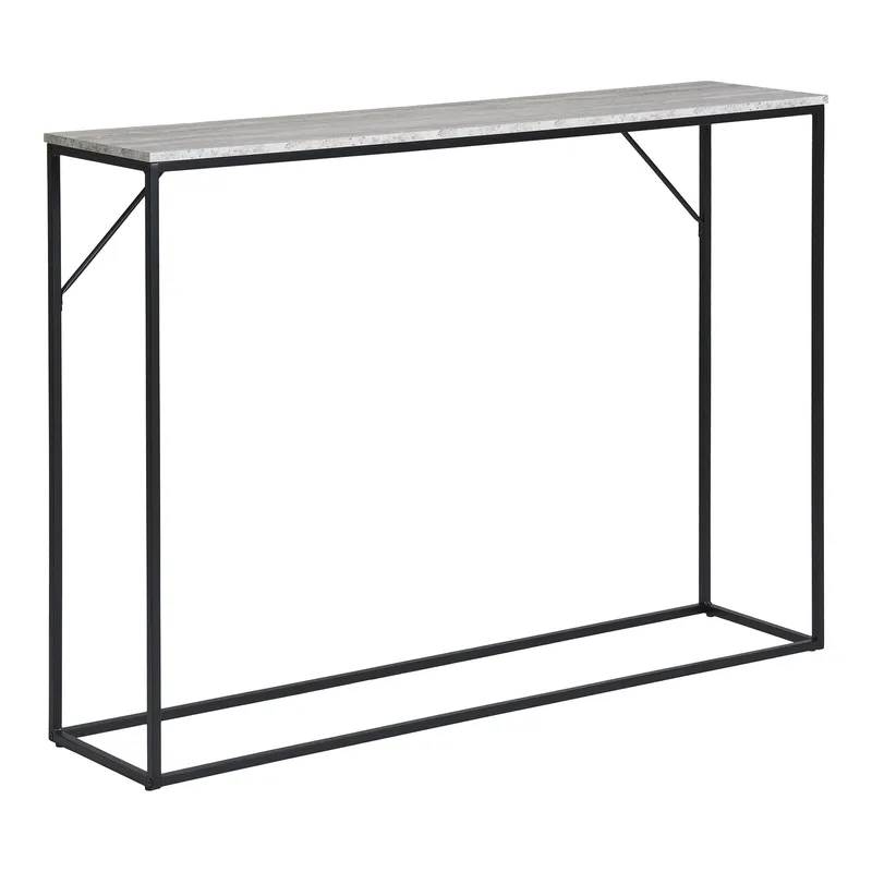 Konsola MEBLIVA Vita Loftowa, Trawertyn/Czarna - 110 cm