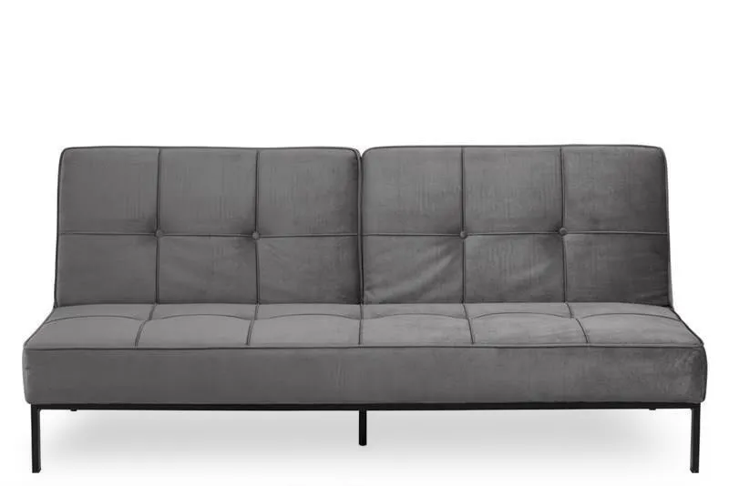 Sofa MEBLIVA Perugia VIC 3-OSOBOWA Rozkładana Welwet - Szary