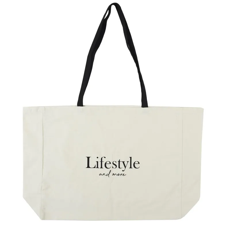 Torba Shopper MEBLIVA Lifestyle And More Bawełna - Biała