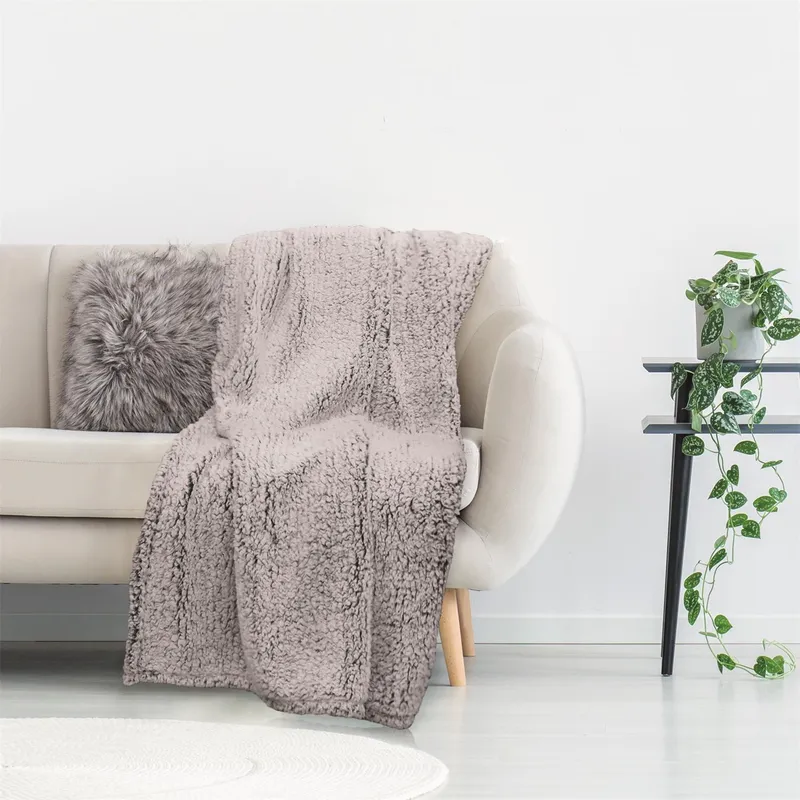 Koc MEBLIVA Soportar Polarowy 150x120 cm - Szary