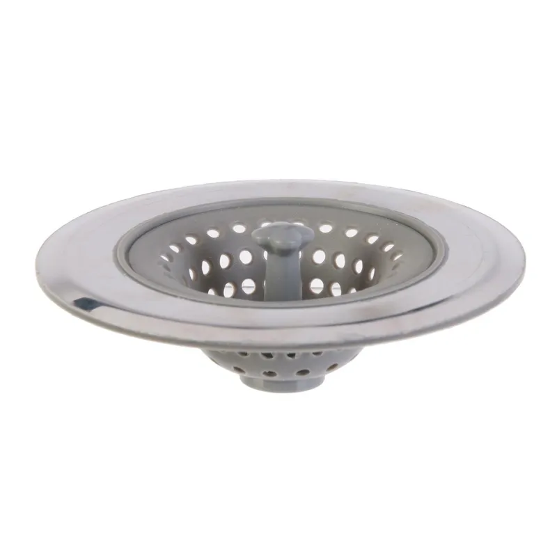 Sitko Do Zlewu MEBLIVA Silikonowe, Stal Nierdzewna 11 cm - Szare