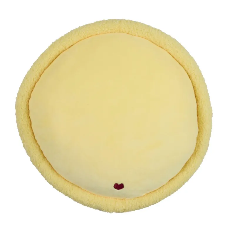 Poduszka Pluszak MEBLIVA Makaronik, Poliester, Okrągła 36 cm - Żółty