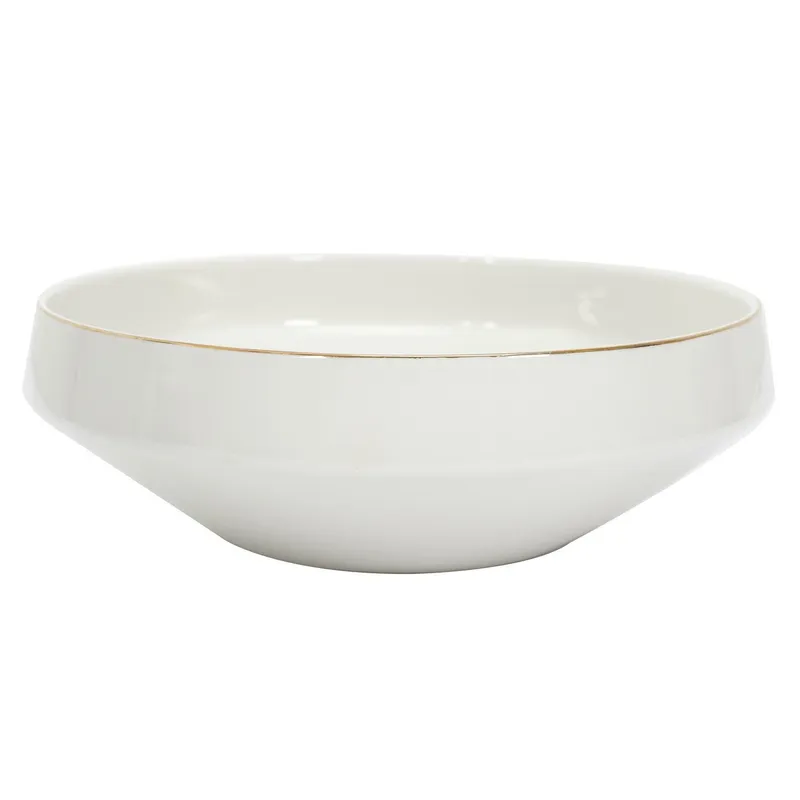 Miska MEBLIVA Pearl Gold 25cm Porcelana - Biały