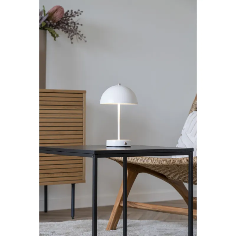 Lampka Stołowa MEBLIVA Holt LED, Nowoczesna, Metal - Biała