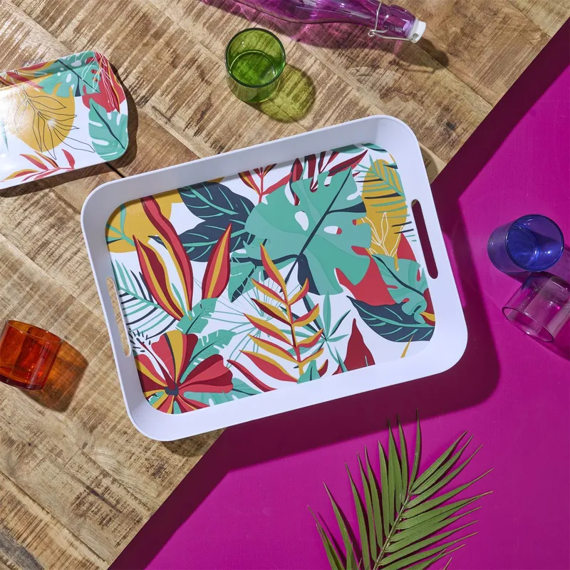 Taca Do Serwowania MEBLIVA Paradise Exotic 41x32 cm - Multikolor