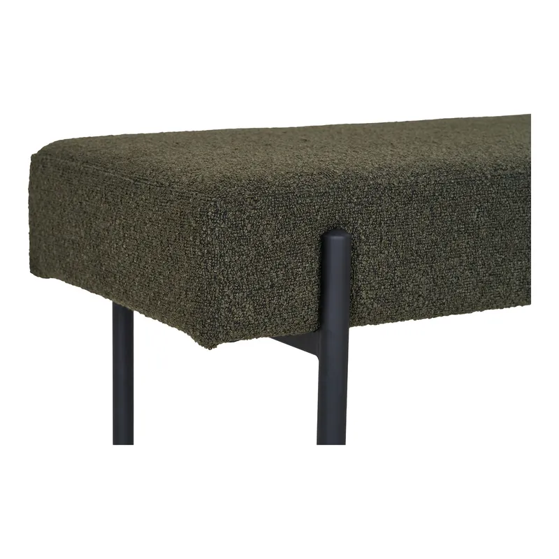 Ławka MEBLIVA Swindon Boucle 100 cm - Zielona