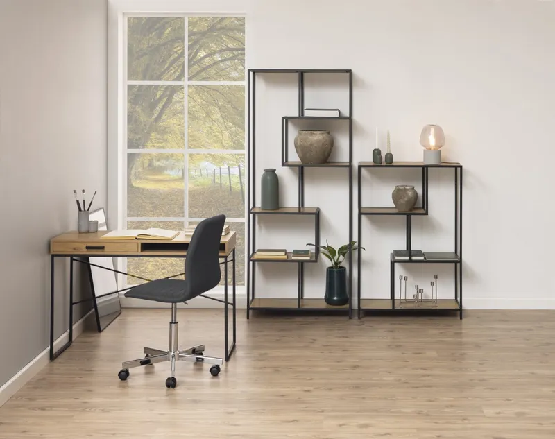 Biurko MEBLIVA Seaford 110 cm Z Szufladą, Styl Holenderski - Naturalny
