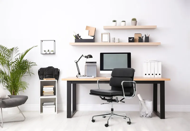 Fotel Biurowy MEBLIVA CH2171T Skóra Ergonomiczny - Czarny