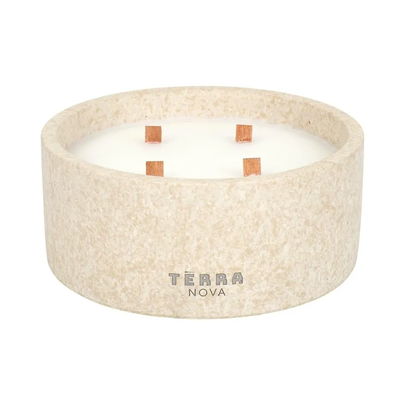 Świeca Terra Nova MEBLIVA 4 Knoty Wosk Naturalny 19cm - Beżowa
