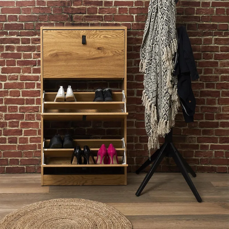 Szafka Na Buty MEBLIVA Abbott, Skandynawska, MDF - Naturalny