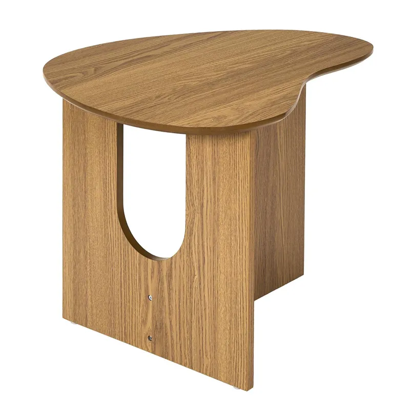 Stolik Kawowy MEBLIVA Calypso, MDF, Nieregularny Blat - Naturalny Dąb