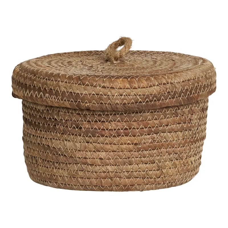 Zestaw 2 Koszy MEBLIVA Desio Włókno Naturalne Boho - Naturalny