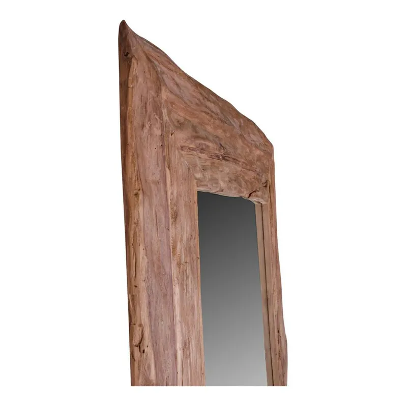Lustro Granada MEBLIVA Antique Teakowe Prostokątne 180 cm - Brązowe