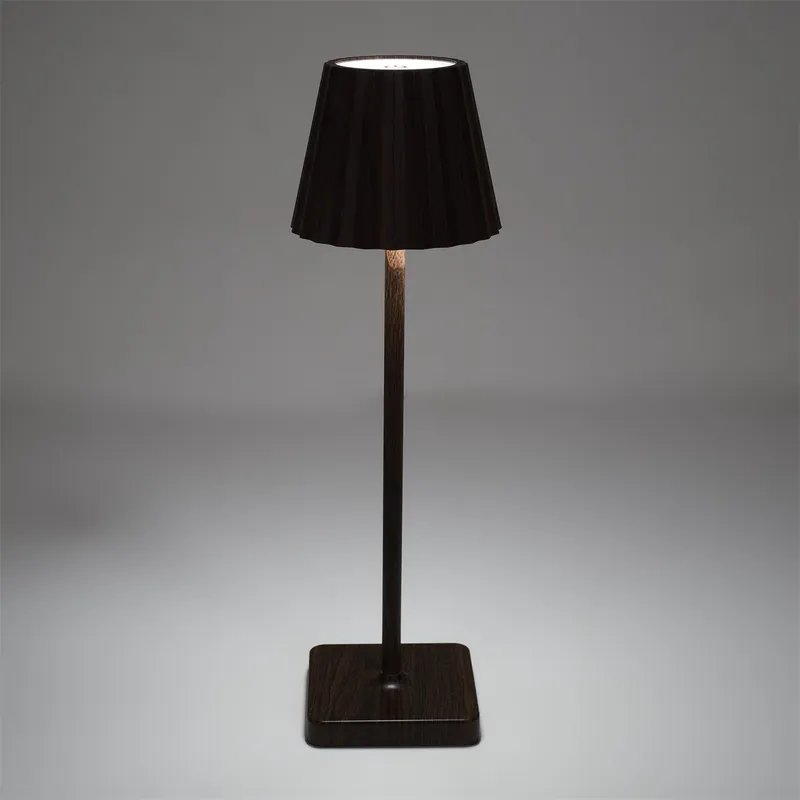 Lampka Stołowa MEBLIVA Blanca LED Minimalistyczna - Brązowa
