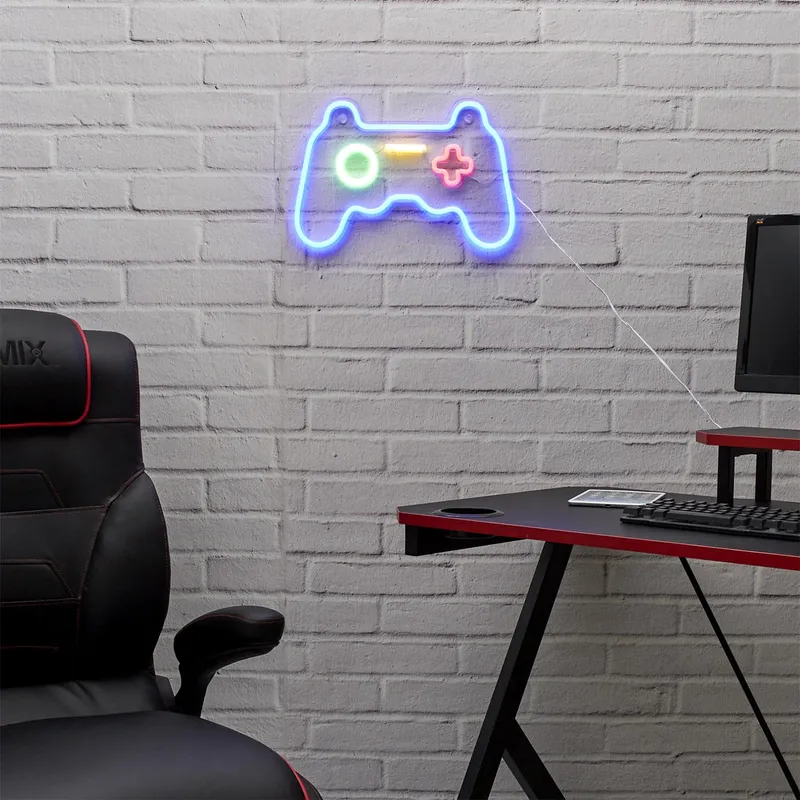 Lampa LED MEBLIVA Joystick Pad, Nowoczesna, Wisząca - Niebieski