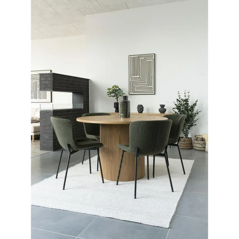Stół MEBLIVA Boavista 120cm Okrągły Drewno - Naturalny