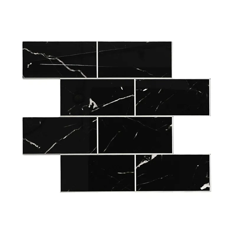 Panel Winylowy Samoprzylepny MEBLIVA Easy Stick, Czarny Marmur - 30,5x38 cm