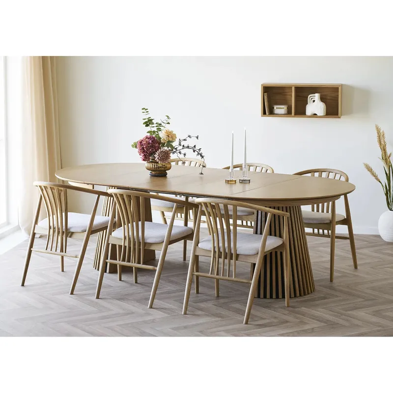 Stół Rozkładany MEBLIVA Osaka 120/240CM Drewno - Dąb Naturalny