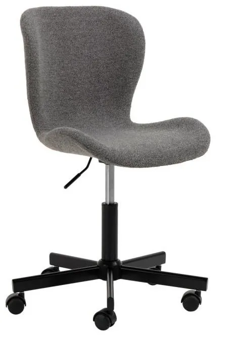 Fotel Biurowy MEBLIVA BATILDA-A1, Bouclé, Ergonomiczny - Antracytowy