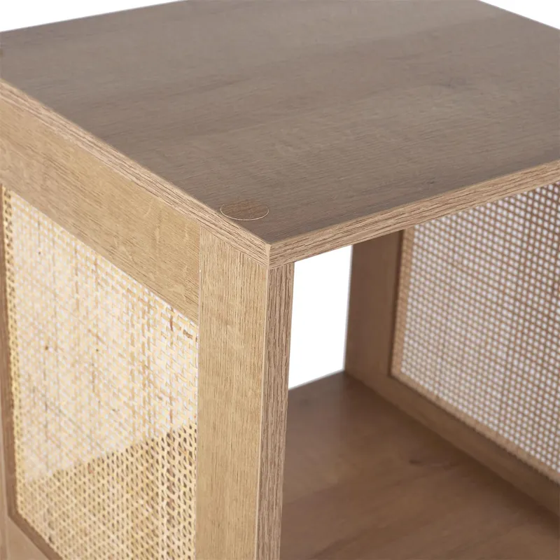 Regał MEBLIVA Kali 4 Półki, Skandynawski Design - Naturalny Dąb