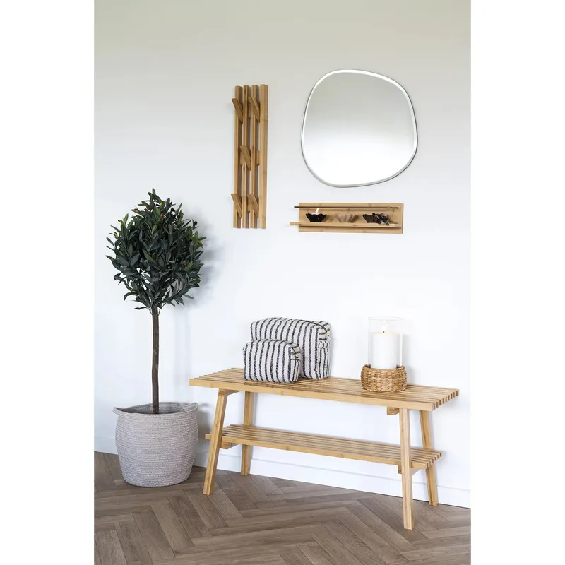 Wieszak Ścienny MEBLIVA Ember Bambusowy 60 cm - Naturalny