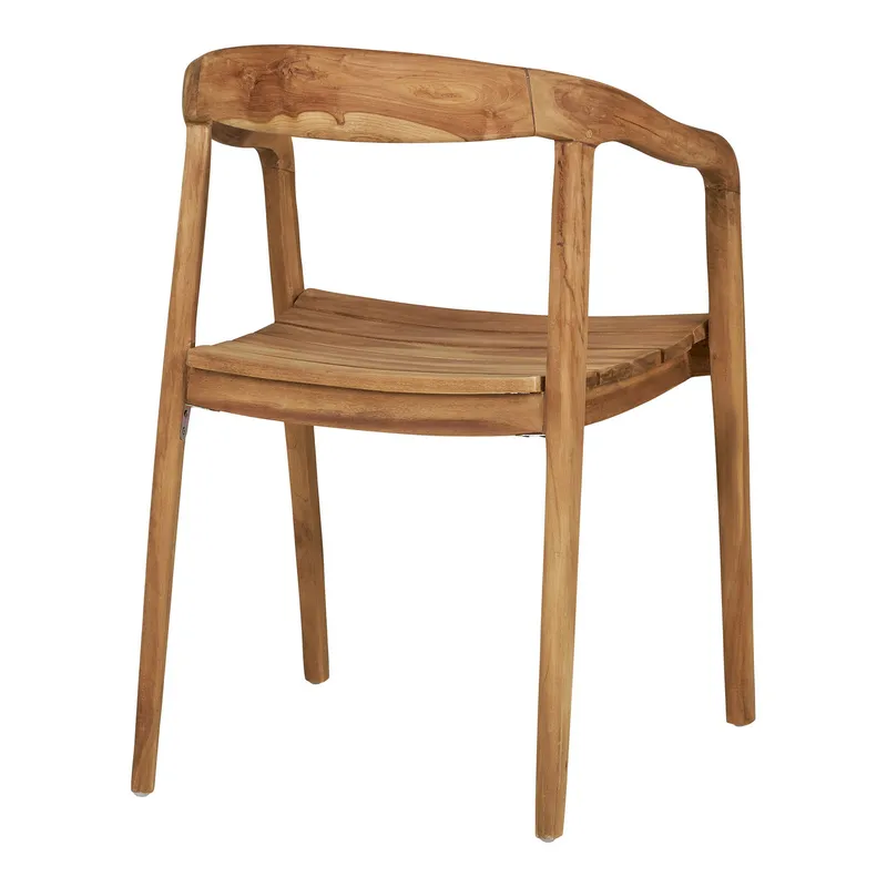 Krzesło MEBLIVA Otero Tekowe Naturalne, Rustykalny Design - Naturalny