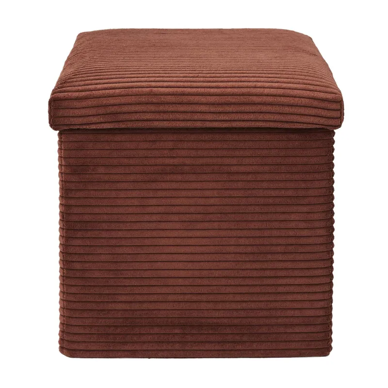 Pufa MEBLIVA Vels Scott Aksamitna Ze Schowkiem - Terracotta