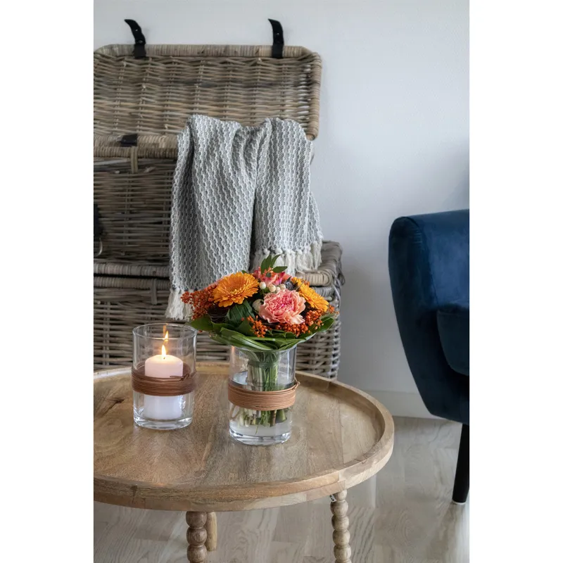 Stolik Kawowy MEBLIVA Jammu 60cm Drewno Mango - Naturalny