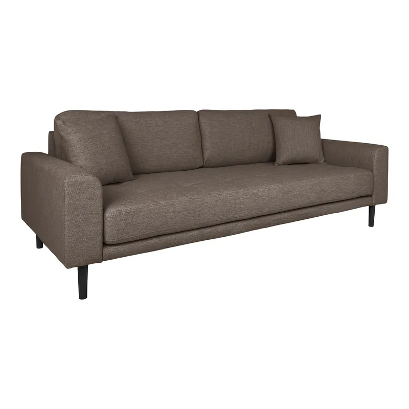 Sofa MEBLIVA Lido 3-OSOBOWA Skandynawska Poliester - Brązowa
