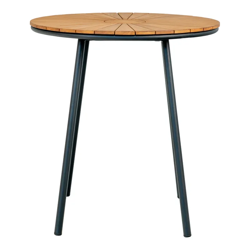 Stolik Kawowy MEBLIVA Cleveland Tekowy Okrągły 70 cm - Naturalny