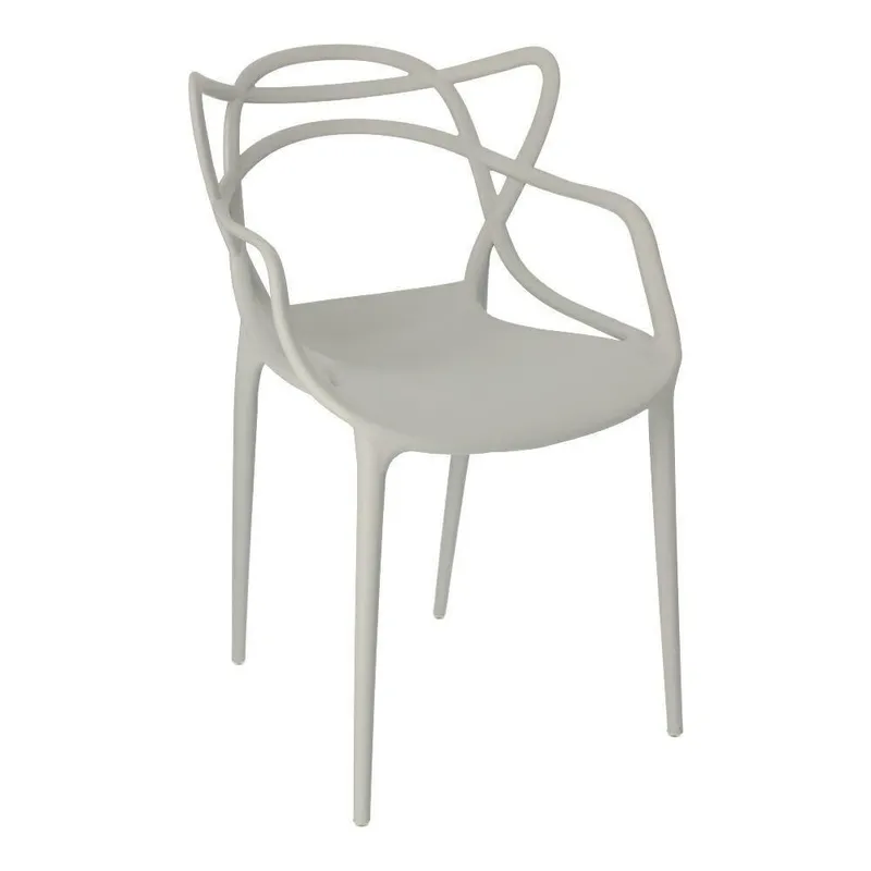 Krzesło MEBLIVA Lexi Z Tworzywa Do Sztaplowania - Szare