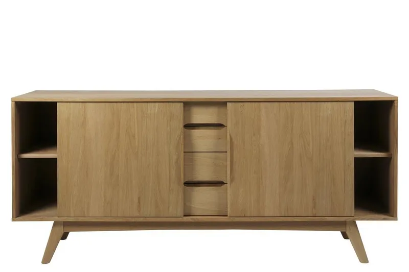 Komoda MEBLIVA Marte Drewniana Naturalna 180 cm Z Szufladami - Naturalny