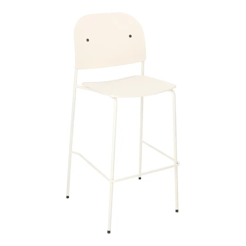 Hoker Barowy MEBLIVA Ravio 75cm, Minimalistyczny Design - Kremowy