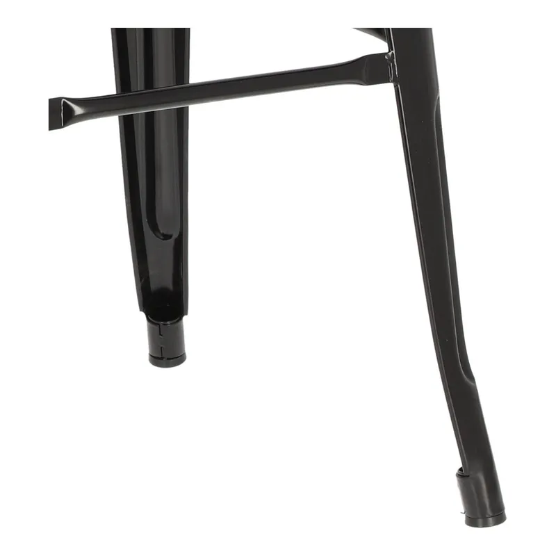 Hoker Barowy MEBLIVA Paris Back 75cm, Metal, Industrialny - Czarny